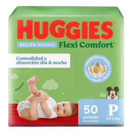Pañales Huggies Flexi Comfort P Edicion Limitada X50 Unidades
