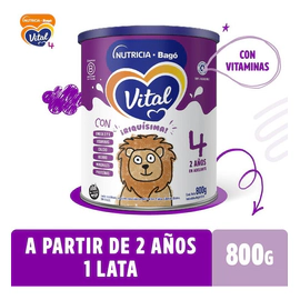 Leche En Polvo Vital 4 Lata Nutricia Bago 800 Gr
