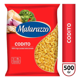 Fideos Coditos Rayados Matarazzo 500 Gr