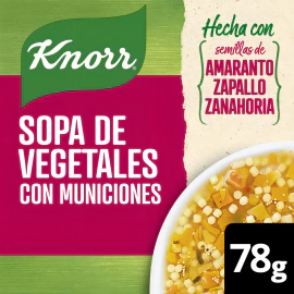 Sopa De Vegetales Knorr Con Municiones Sobre X 78 Gr