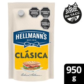 Mayonesa Clásica Hellmann's Sin Tacc Doypack 950 g
