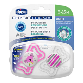 Chupetes Chicco Physioforma Light 6-16m X2 Lumi Rosa