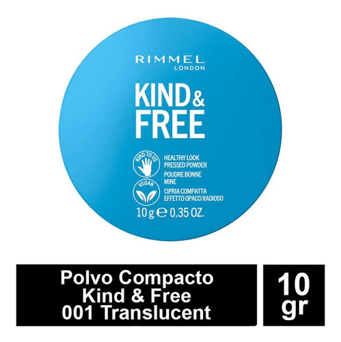 Polvo Compacto Rimmel Kind & Free Apto Vegano
