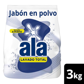 Jabón en Polvo Ala Lavado a mano Máxima Blancura 3 kg