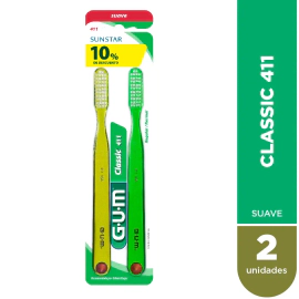 Cepillo Dental Gum Classic 411 Suave Varios Colores