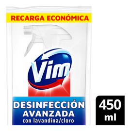 Limpiador Multisuperficies Vim Desinfeccion Avanzada 450 Ml