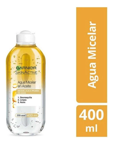 Agua Micelar Garnier Skin Active Bifasica En Aceite 400 Ml