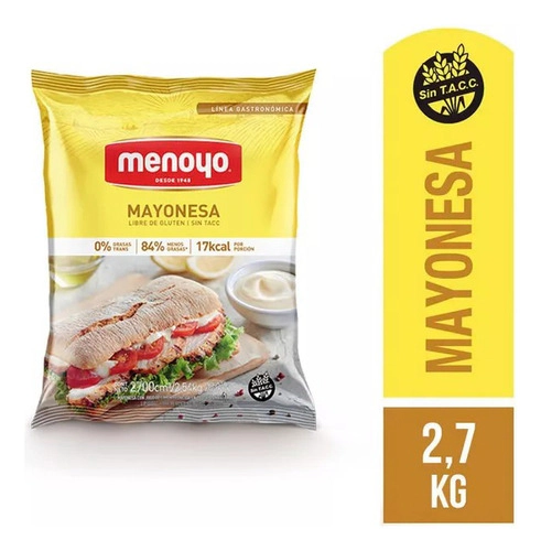 Mayonesa Menoyo Original Sin Tacc X 2,7 Kg