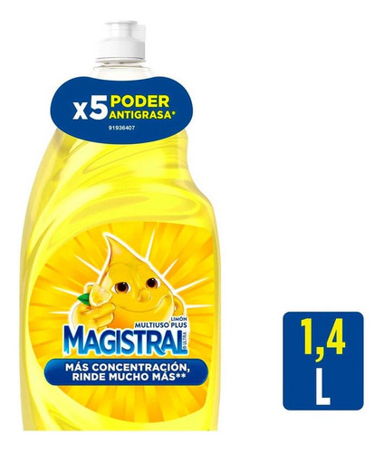 Detergente Magistral Multiuso Power Limon X 1400 Ml