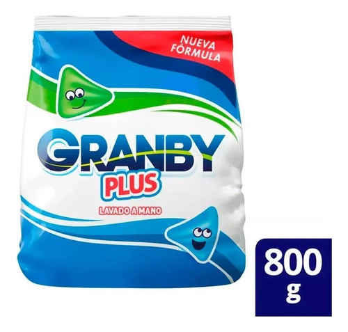 Jabon En Polvo Granby Plus Lavado A Mano X 800 Gr