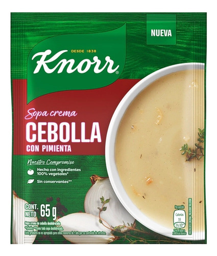 Sopa Crema Knorr Cebolla Con Pimienta 65 Gr