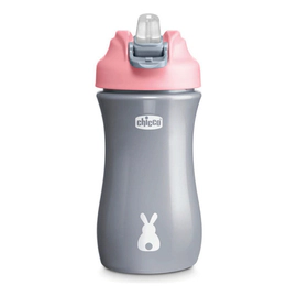 Botella Chicco Pico Silicona Pop-up Cup 2+ Años Rosa