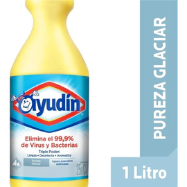 Lavandina Ayudin Triple Accion Aroma Pureza Glaciar 1 Lt