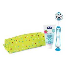 Set Higiene Bucal Chicco 3y+ Color Azul