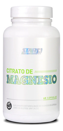 Citrato De Magnesio 500grs X 60 Capsulas - Star Nutrition Sin Sabor