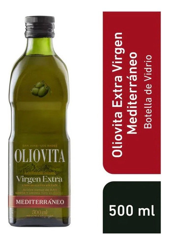 Aceite Oliovita Oliva Mediterraneo Botella Vidrio 500 Ml