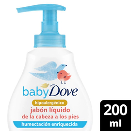 Jabón Liquido Corporal Baby Dove Humectación Enriquecida 200 ml