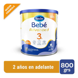 Sancor Bebe 3+ Advanced Lata X 800g - Nueva Fórmula