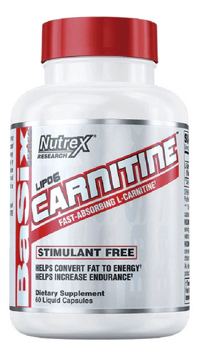 Quemador De Grasa Carnitina L Lipo Nutrex 60 Capsulas
