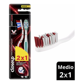 Cepillo Dental Close Up Clean Medio 2 Unidades Blanco
