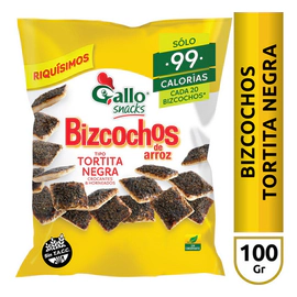 Bizcochos Gallo De Arroz Tortita Negra X 100 Gr