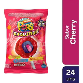 Chupetines Mr Pops Evolution Cherry 24 Un