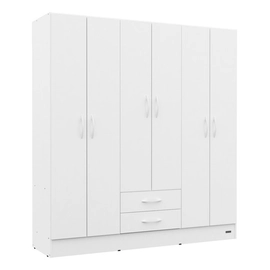 Placard 6 Puertas 2 Cajones Mosconi Blanco
