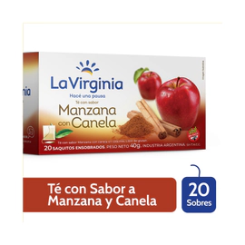 La Virginia Te Sabor Manzana Canela 20 Saquitos Con Sobre 2g