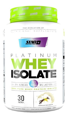 Proteina Star Nutrition Sin Lactosa Isolate 2 Lb