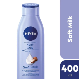 Crema Corporal Nivea Soft Milk 5 en 1 400 mL Perfumada