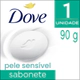Jabón En Barra Dove Piel Sensible 90 Gr