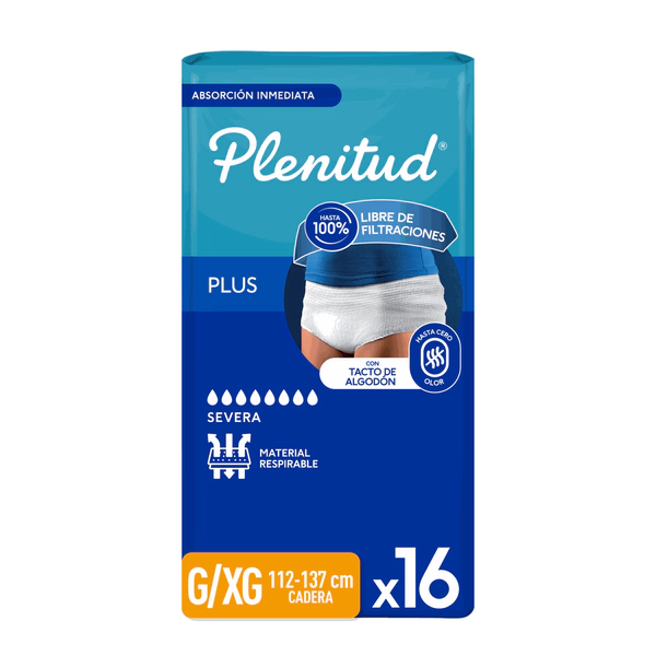 Plenitud Protect Plus Ropa Interior Desechable G/XG x 16 un