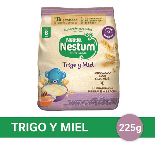 Alimento Nestum Trigo Y Miel Sin Azúcar 225 Gr