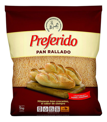 Pan Rallado Preferido Fortificado 5kg