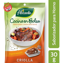 Cocina En Bolsa Alicante Saborizador Criolla 30 Gr