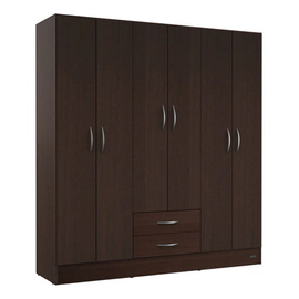 Placard 6 Puertas 2 Cajones Mosconi Inter S/pintar Chocolate