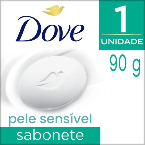 Jabón En Barra Dove Piel Sensible 90 Gr