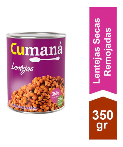 Lentejas Secas Remojadas Cumana X 350 Gr