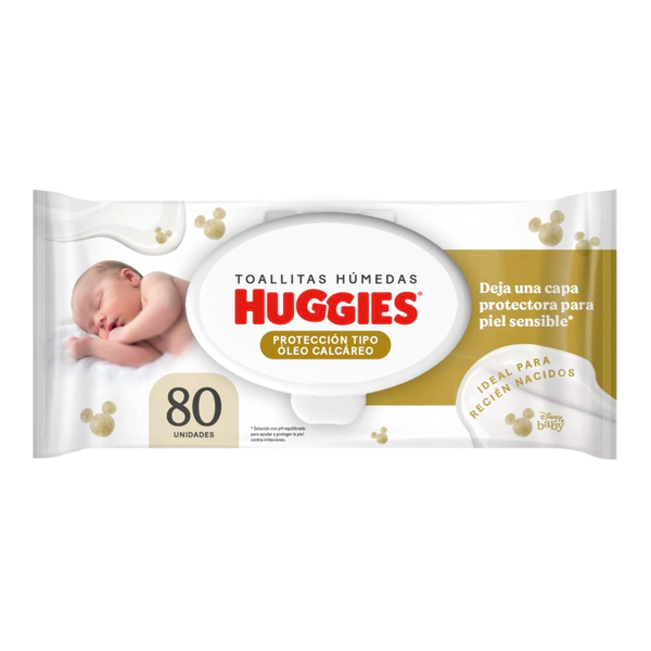 Toallitas Humedas Huggies Con Oleo Calcareo Deluxe 80 Un