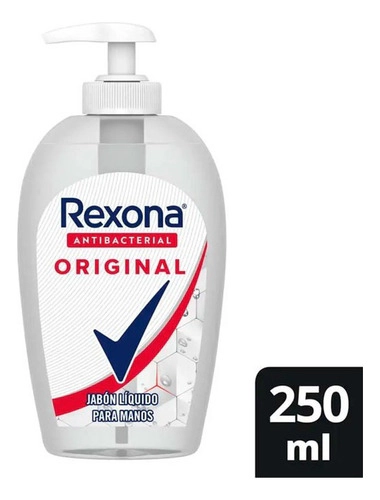 Jabon Liquido Antibacterial Rexona Original Para Manos 250ml