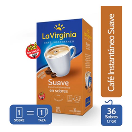 Cafe Instantaneo La Virginia Suave Espuma 36 Sobres