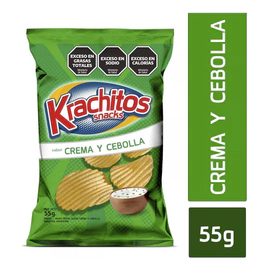 Papas Fritas Krachitos Sabor Crema Cebolla 55 Gr.