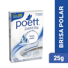 Pastilla Para Inodoro Poett Con Red Frescura Brisa Polar 25g