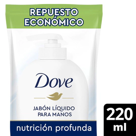 Jabon Dove Liquido Nutricion Profunda Repuesto 220 Ml