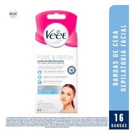 Veet Banda Depilatoria Facial Para Piel Sensible X16