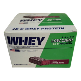 Whey Low Carb Protein Bar 12 Un Mervick-lab Frutos Rojos
