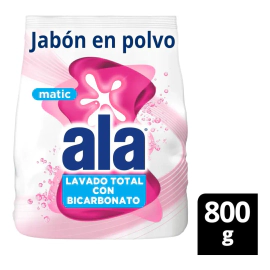 Jabon En Polvo Ala Matic Bicarbonato 800 Grs