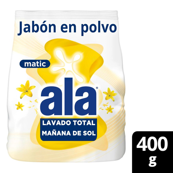 Jabon En Polvo Ala Matic Mañana De Sol Ecolavado X 400 Gr