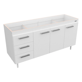 Bajo Mesada Sin Bacha Mueble Cocina Mosconi Express 1,60 Mts Blanco
