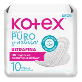 Toalla Ultrafina Cuidado Puro Y Natural Suave X 10 Un